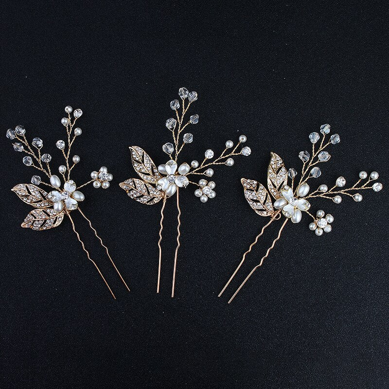 Daphne Gold Plated Hair Pin Set (6 Piece)