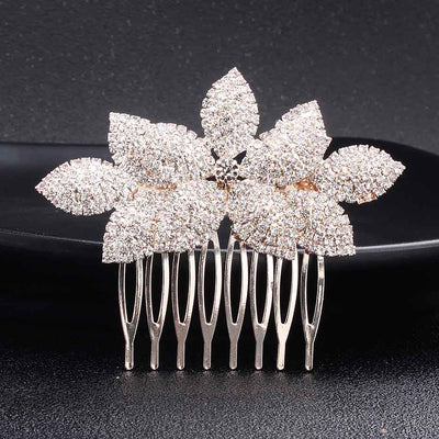 Halle Crystal Ball Hair Comb-Silver/Gold/Rose Gold