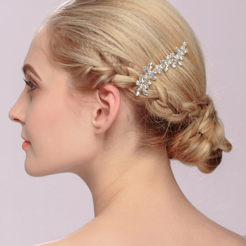 Tanya Silver Rhinestone Bridal Comb