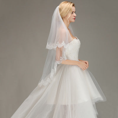 Alaya Lace Edge Bridal Veil