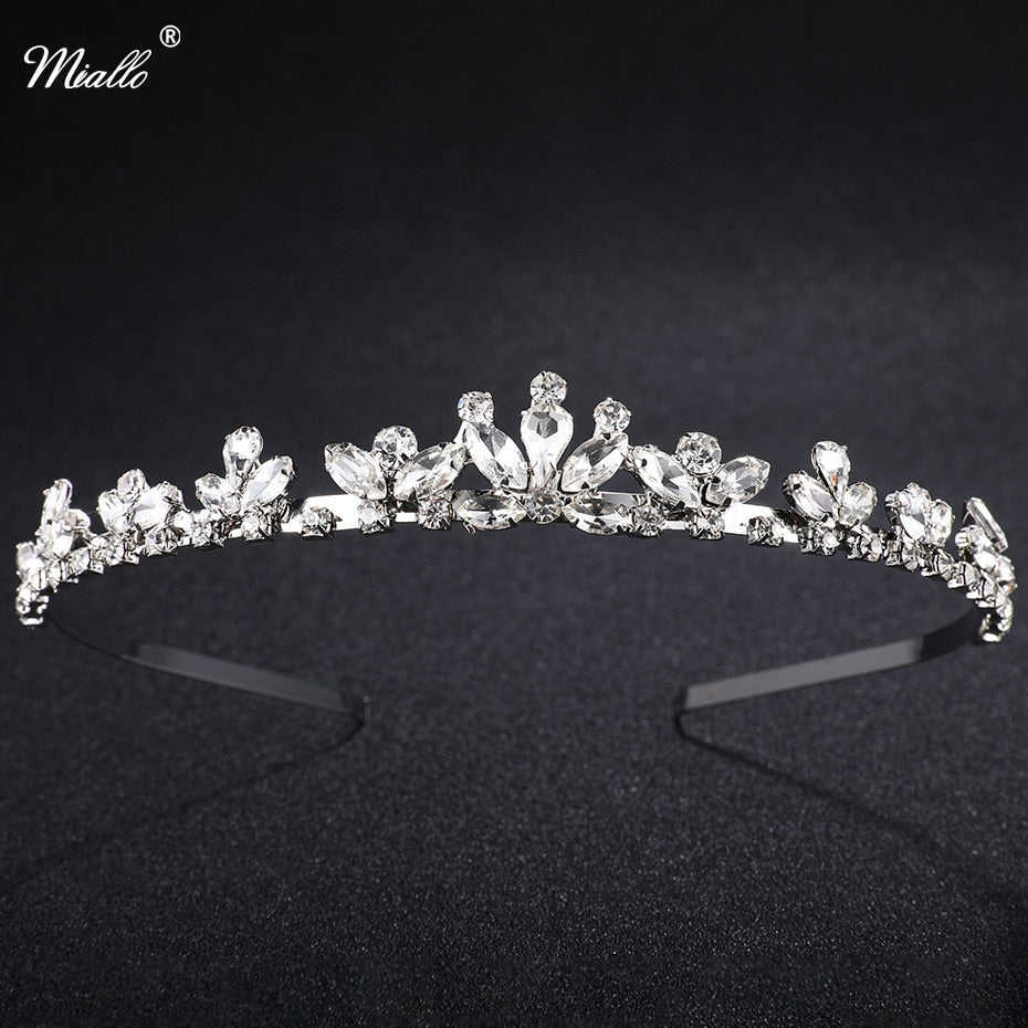 Samantha Crystal Cluster Wedding Headband