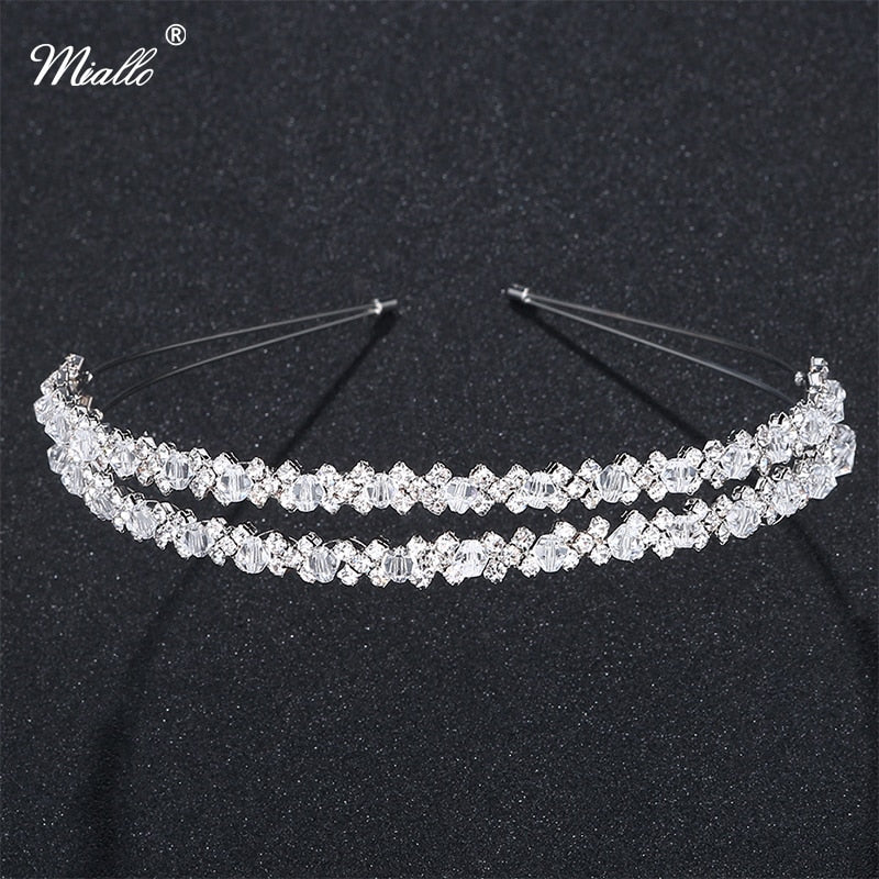 Rae Double Pave Crystal Bride Headband