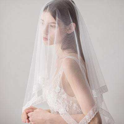 Charli Lace Edge Wedding Veil