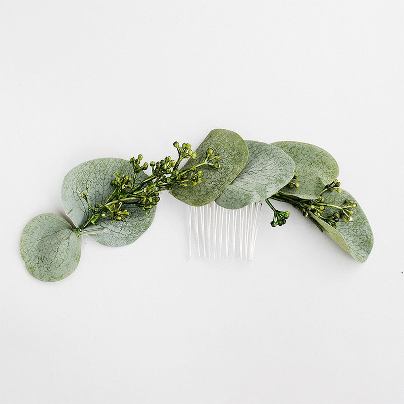 Brinley Eucalyptus Greenery Hair Comb