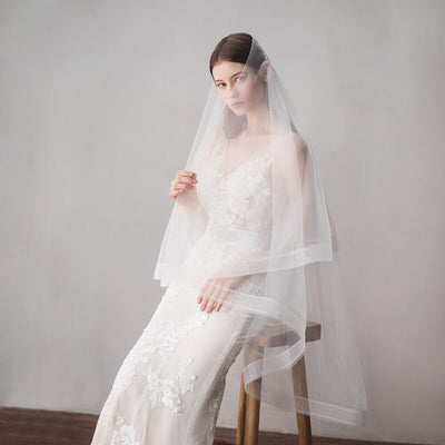 Kira Modern Knee Length Bridal Veil