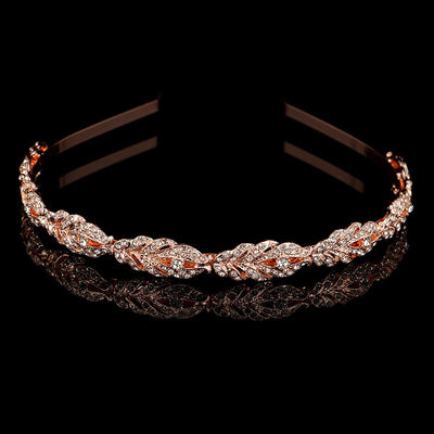 Anika Thin Bridal Headband-Silver/Gold/Rose Gold