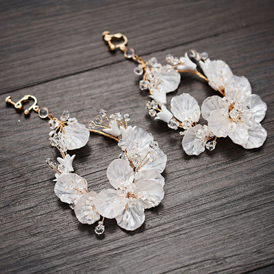 Bethany Flower Hoop Earrings