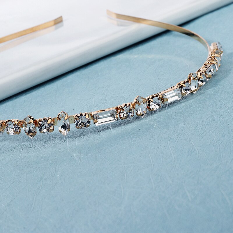 Celine Geometric Crystal Bridal Headband