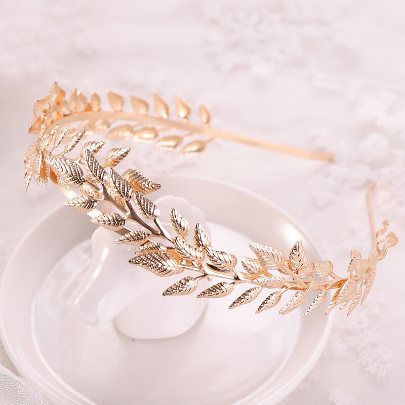 Jules Gold Goddess Leaf Wedding Headband