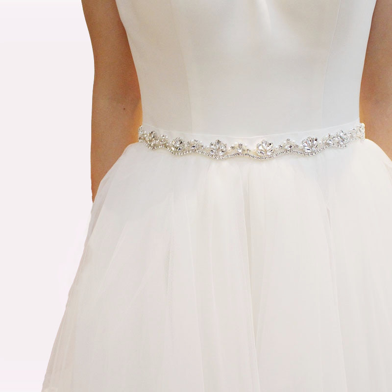 Laci Dainty Crystal Beaded Bridal Belt