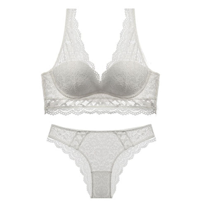 Elsie Cheeky Wedding Lace XO Bralette Set