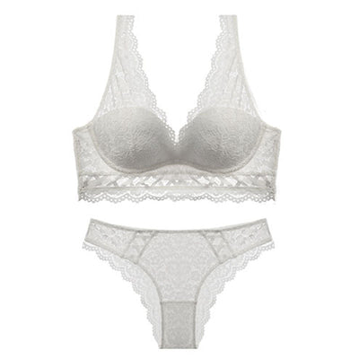 Elsie Cheeky Wedding Lace XO Bralette Set