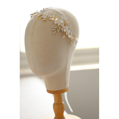 Claire Gold Opal Blossom Hair Combs & Matching Headband