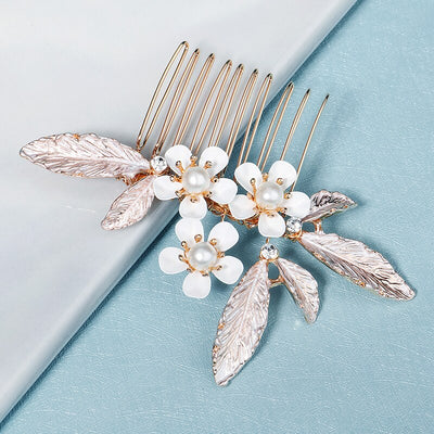 Harper Blushing Rose Gold Hair Comb Set (3 Piece)