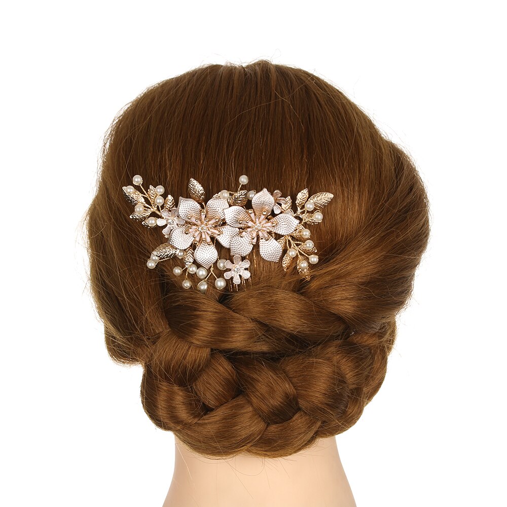 Anisa Vintage Gold & Pearl Hair Comb