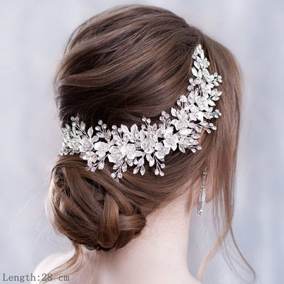 Bridget Flower Crystal Wedding Headband