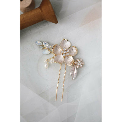 Mia Blush Pearl Hair Pin Set (3 Piece)