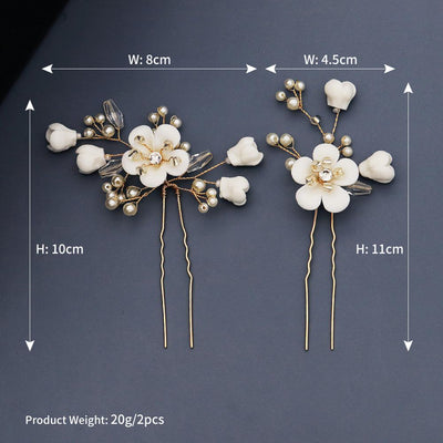 Juliana Floral Bloom Hair Pin Set (2 Piece)