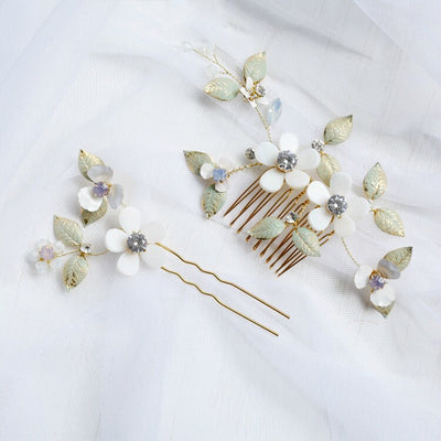 Clara Soft Opal Hair Comb/Hair Pin