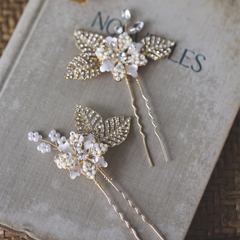 Jacqueline Crystal Rhinestone Hair Pin Set (2 Piece)