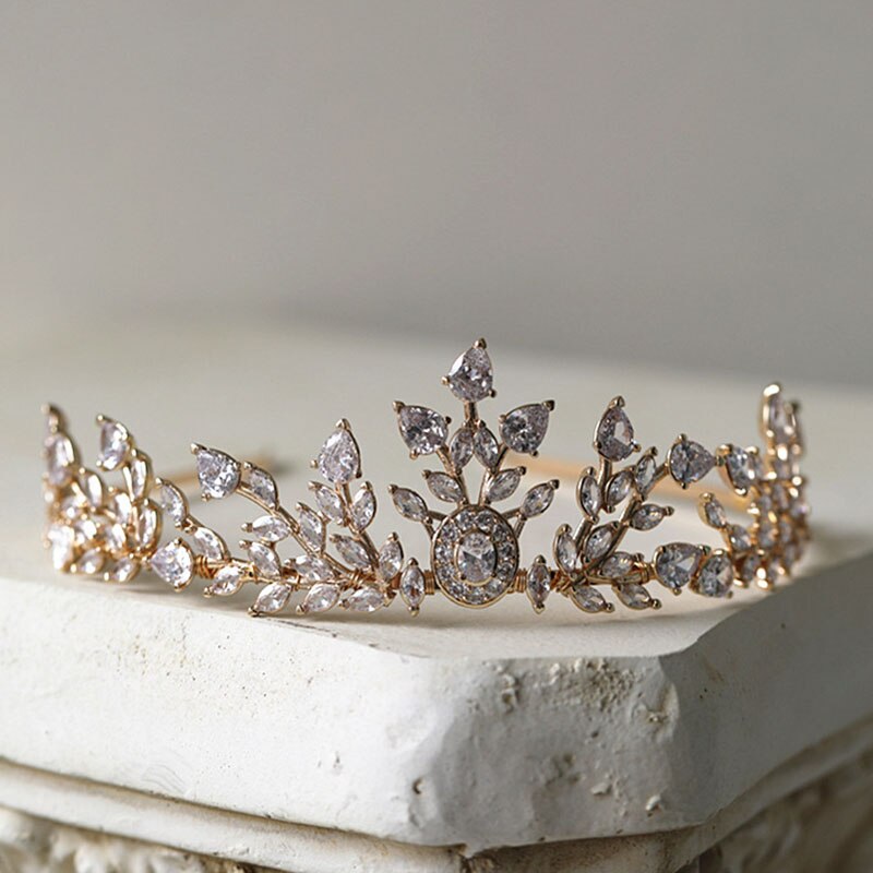 Taryn Baroque Style Bridal Tiara Crown