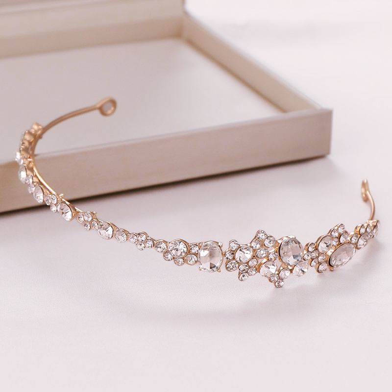 Taylor Crystal Cluster Bride Headband