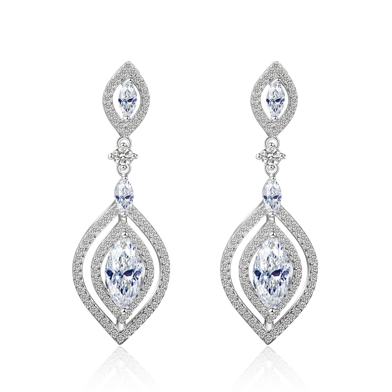 Classic Marquise Cut Dangle Earrings