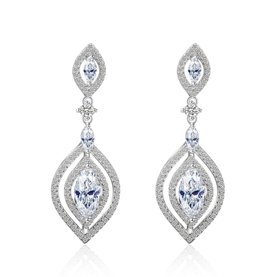 Classic Marquise Cut Dangle Earrings