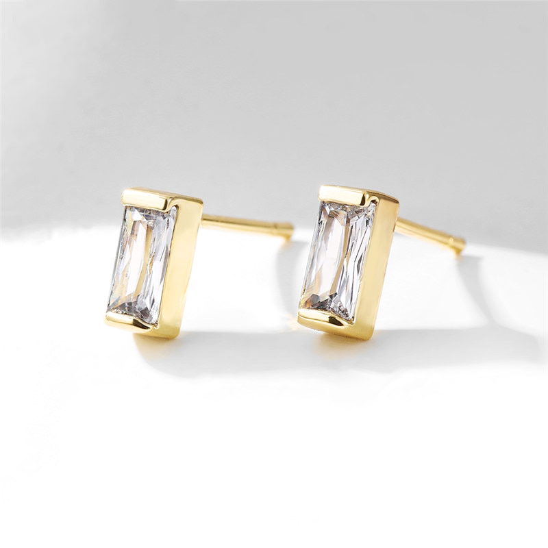 Simple CZ Stud Earrings