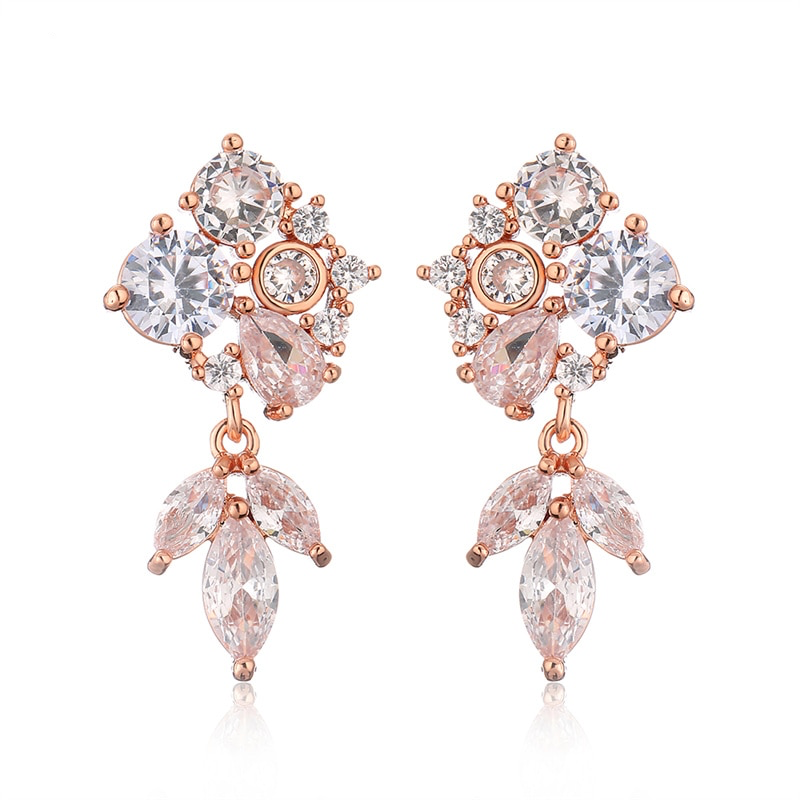 Geometric Marquise Crystal Drop Earrings