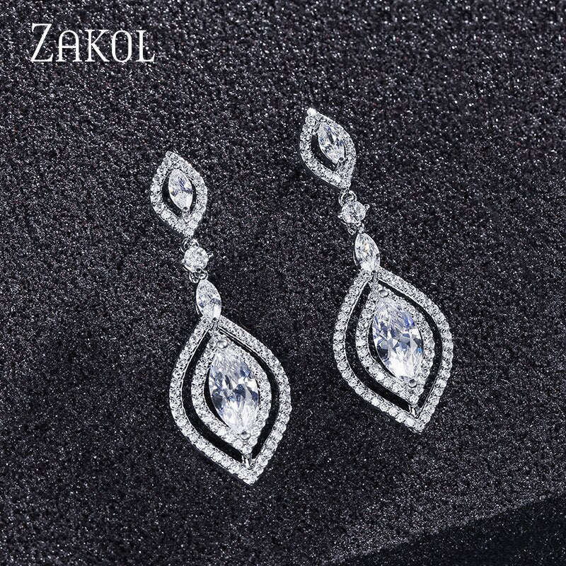 Classic Marquise Cut Dangle Earrings