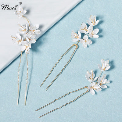 Chloe Delicate Lily Hair Pin Set (3 Piece)