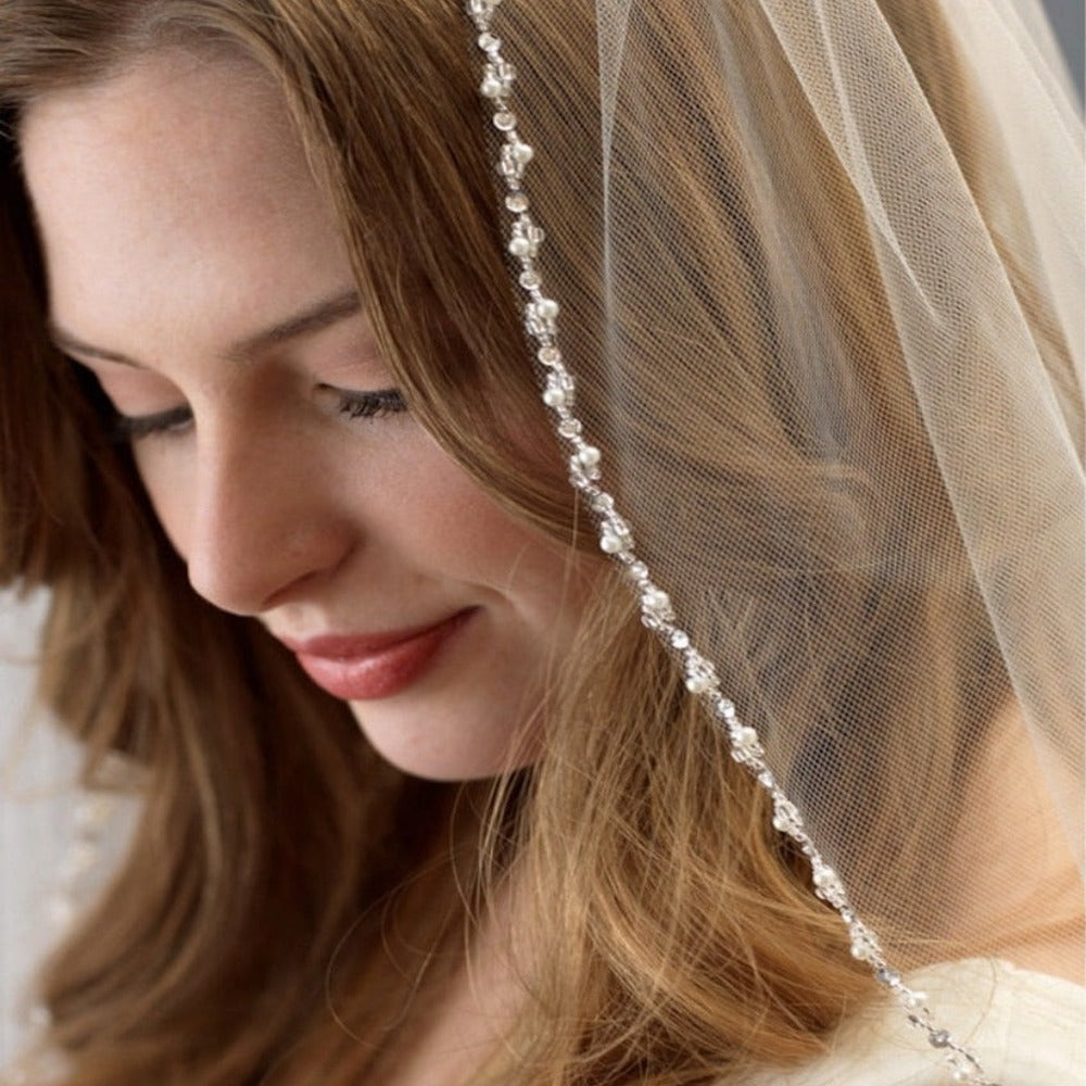 Nyla Beaded Edge Bridal Veil