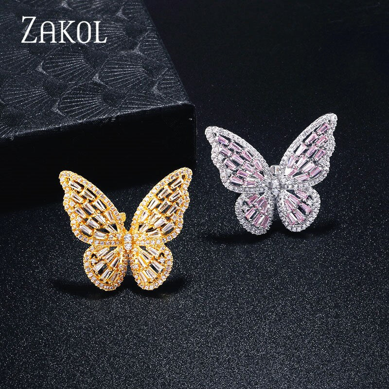 Luxury Crystal Butterfly Ring