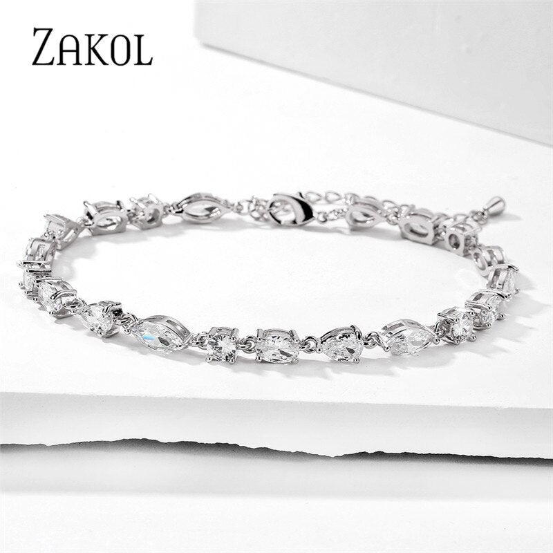 Sadie Delicate CZ Wedding Bracelet