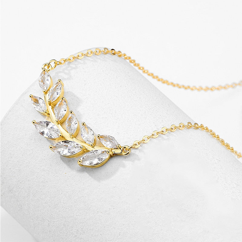 Magnolia Crystal Vine Necklace