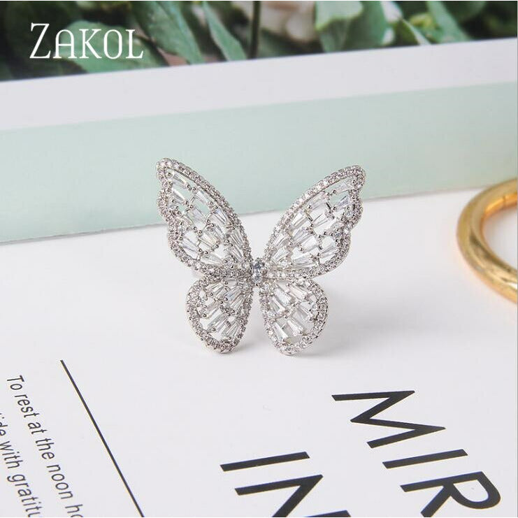 Luxury Crystal Butterfly Ring