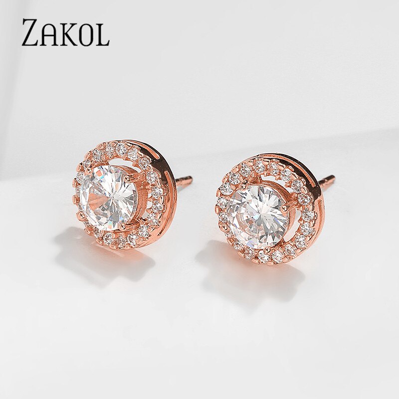 Modern Halo Stud Earrings