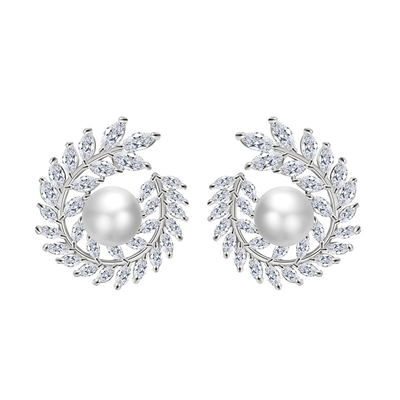 Freshwater Pearl Bridal Stud Earrings