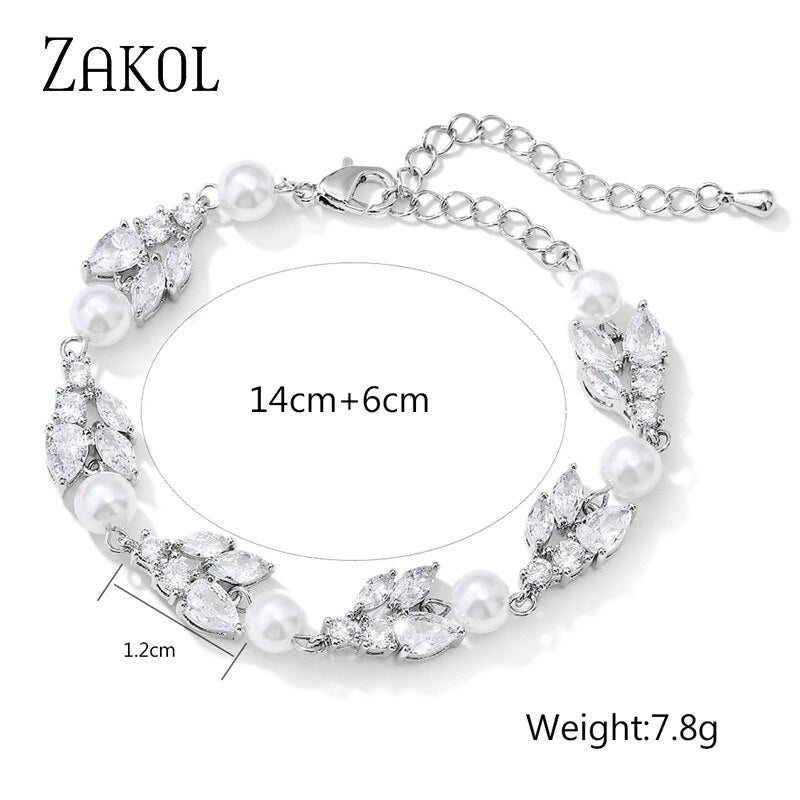 Elenor Pearl Detailed Bridal Bracelet