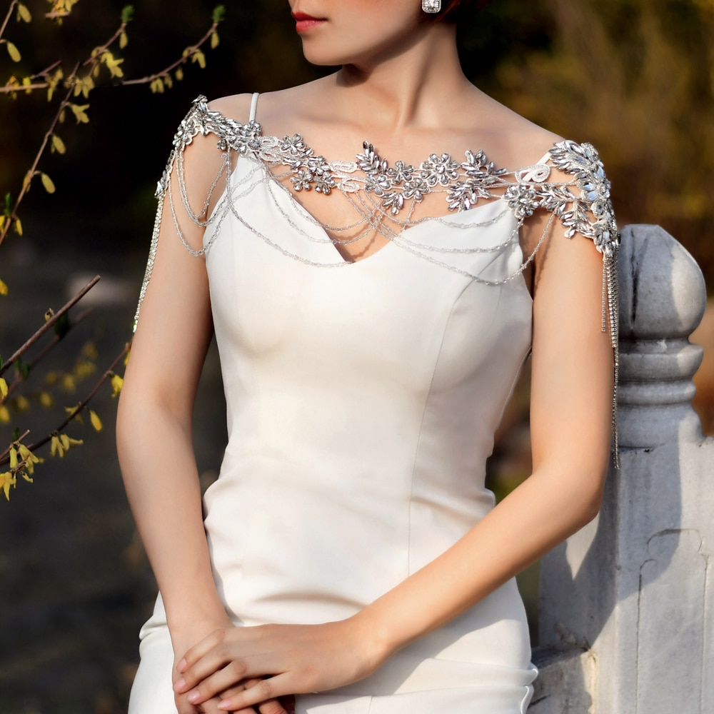 Giselle Crystal Beaded Wedding Dress Shawl