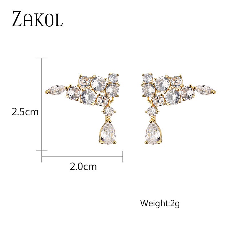 Asymmetrical Rhinestone Stud Earrings