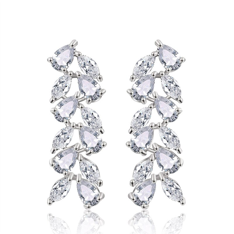 Long Braided Crystal Chandelier Earrings