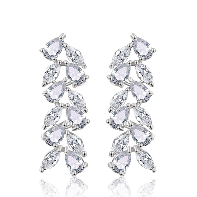 Long Braided Crystal Chandelier Earrings