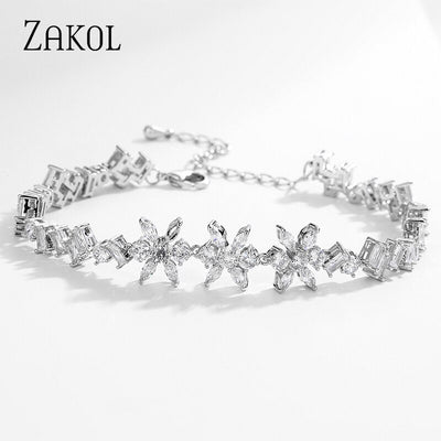 Melina Crystal Bridal Clasp Bracelet