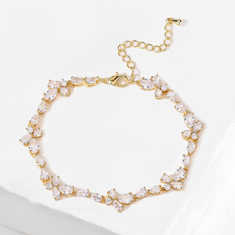 Sloane Delicate CZ Bridal Bracelet