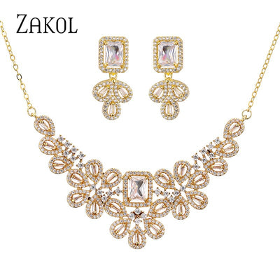 Kehlani Wedding Statement Necklace & Earrings Set