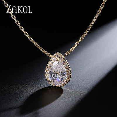 Ember Water Crystal Bridal Necklace