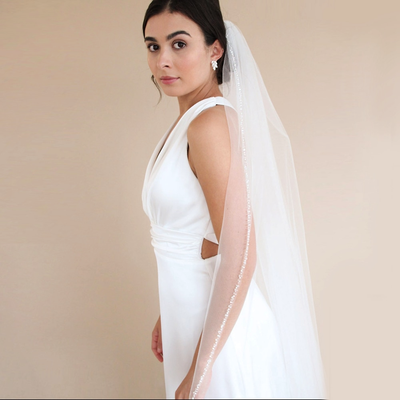 Olivianna Delicate Beaded Edge Veil