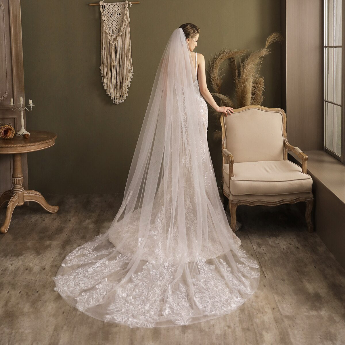 Thea Cathedral Lace Bridal Veil